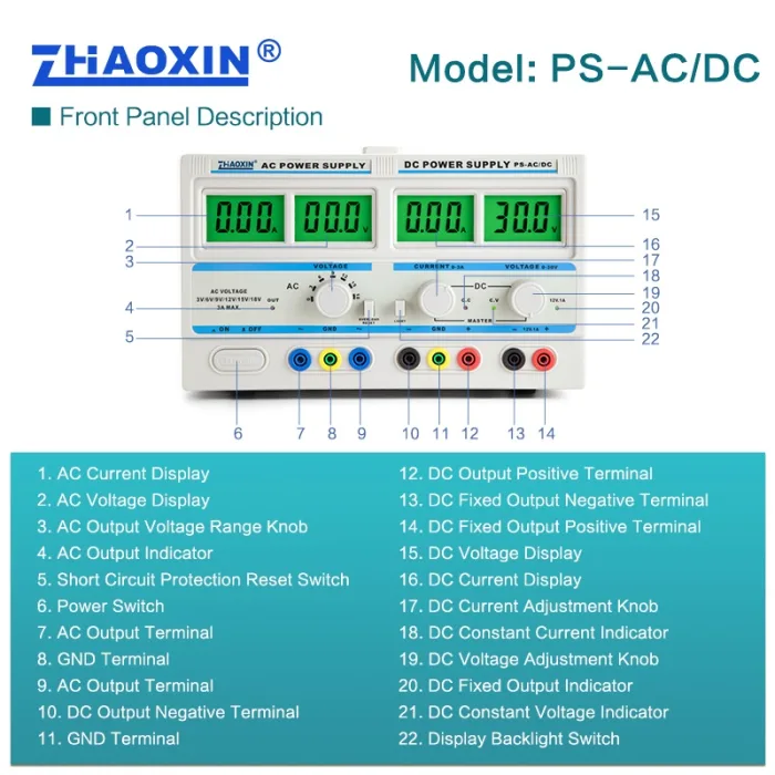 AC/DC Adjustable Power Supply Mode:PS-AC/DC