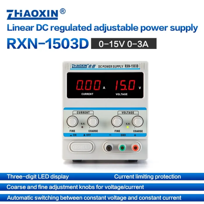 Linear DC adjustable power supply RXN Series Mode: RXN-1503D
