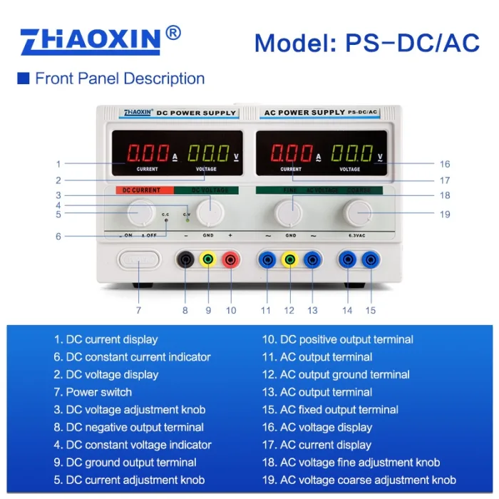 AC/DC Adjustable Power Supply Mode:PS-DC/AC