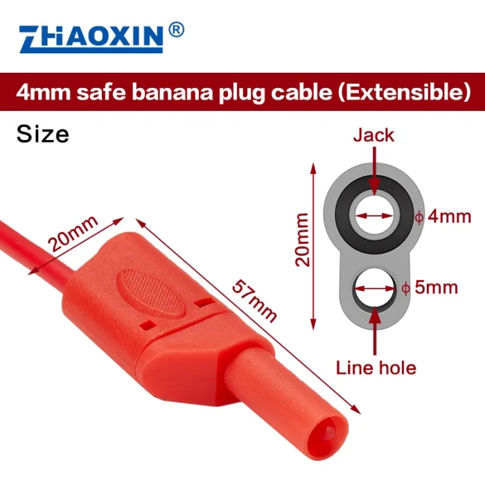 4mm safe banana plug cable (Extensible) 243-15RD