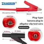 Plug-type banana plug to alligator clip test wire 254-A198BK