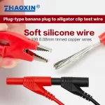 Plug-type banana plug to alligator clip test wire 254-A198BK