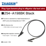 Plug-type banana plug to alligator clip test wire 254-A198BK
