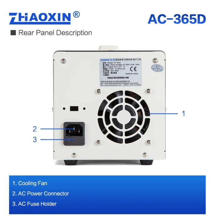 AC/DC Adjustable Power Supply Mode:AC-365D
