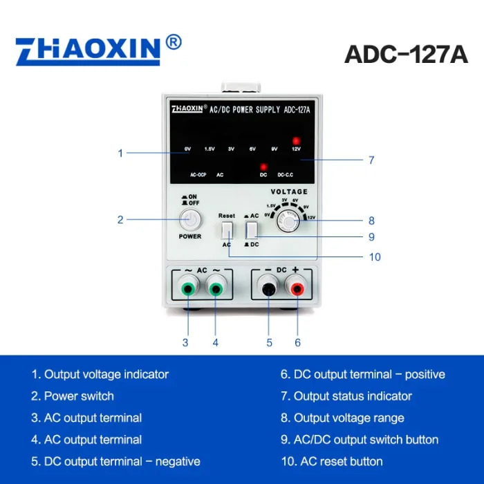 AC/DC Adjustable Power Supply Mode: ADC-127A