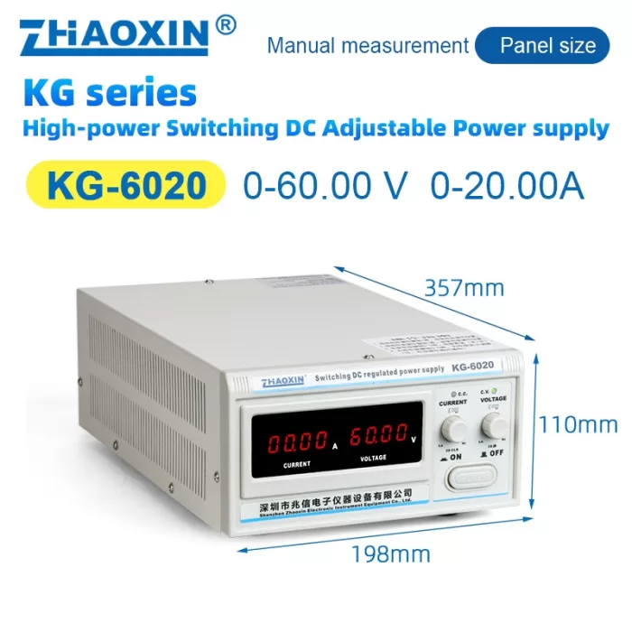 Switch type DC adjustable power supply KG Series Model: KG-6020