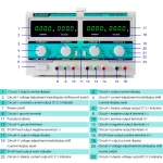 Multiple Output Switch type DC adjustable power supply Model: KMD-12005D-II