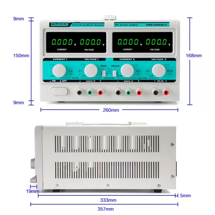 Multiple Output Switch type DC adjustable power supply Model: KMD-20005D-II