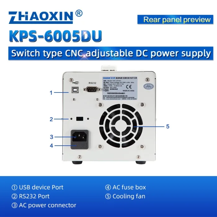 KPS Series Small Portable Power Supply Switching DC Power supply KPS-6005DU