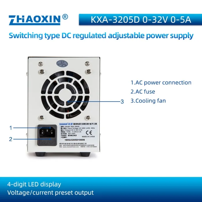 KXA Series CNC Switching DC constant power supply KXA-3205D