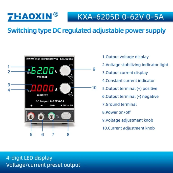 KXA Series CNC Switching DC constant power supply KXA-6205D