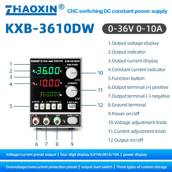 KXB Series CNC Switching DC constant power supply KXB-3610DW