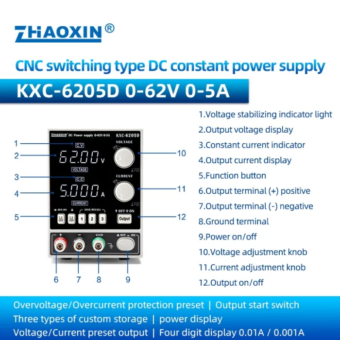 KXC Series CNC Switching DC constant power supply KXC-6205D