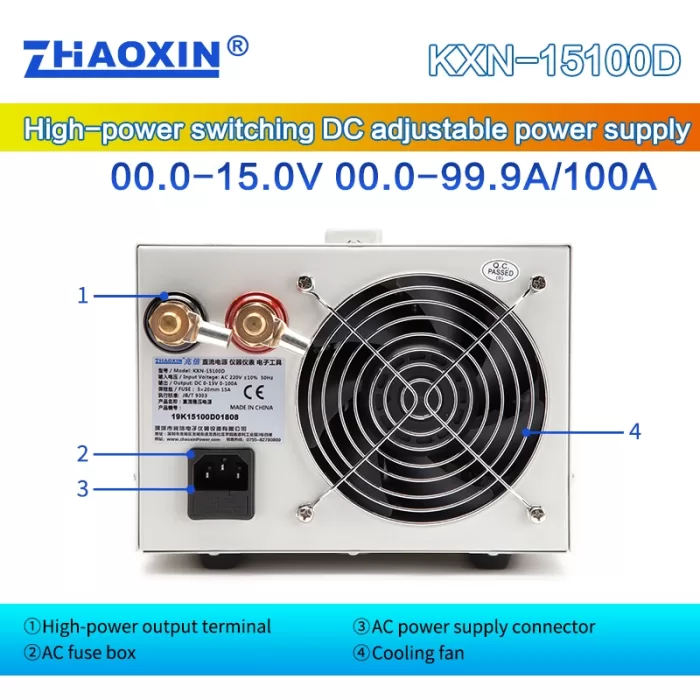 Switch type DC adjustable power supply KXN series  Model: KXN-15100D