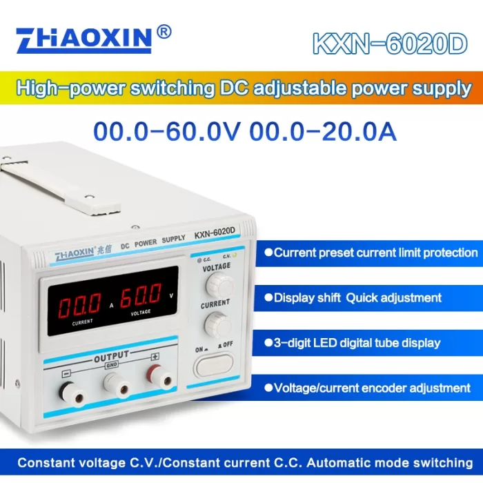 Switch type DC adjustable power supply KXN series  Model: KXN-6020D