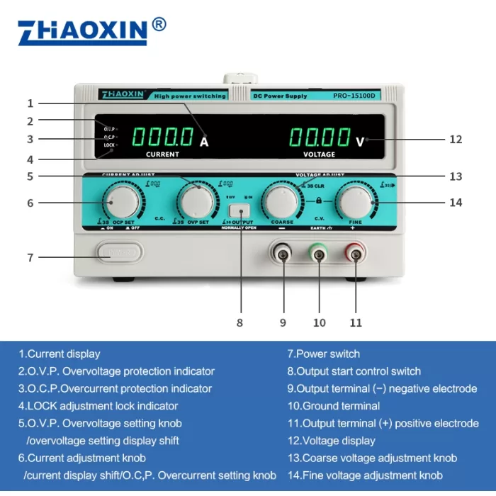 High-power switch-type programmable DC power supply Model:PRO-15100D
