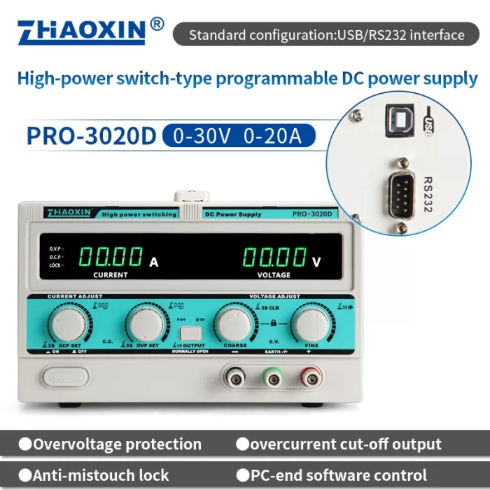 High-power switch-type programmable DC power supply Model:PRO-3020D