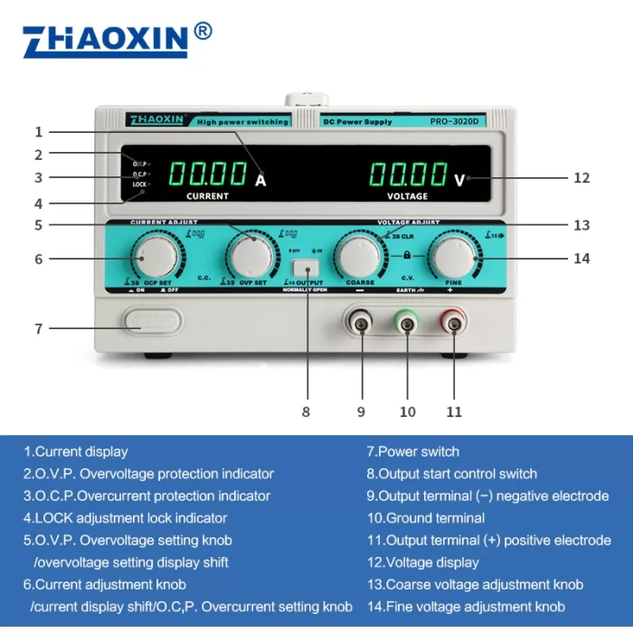 High-power switch-type programmable DC power supply Model:PRO-3020D