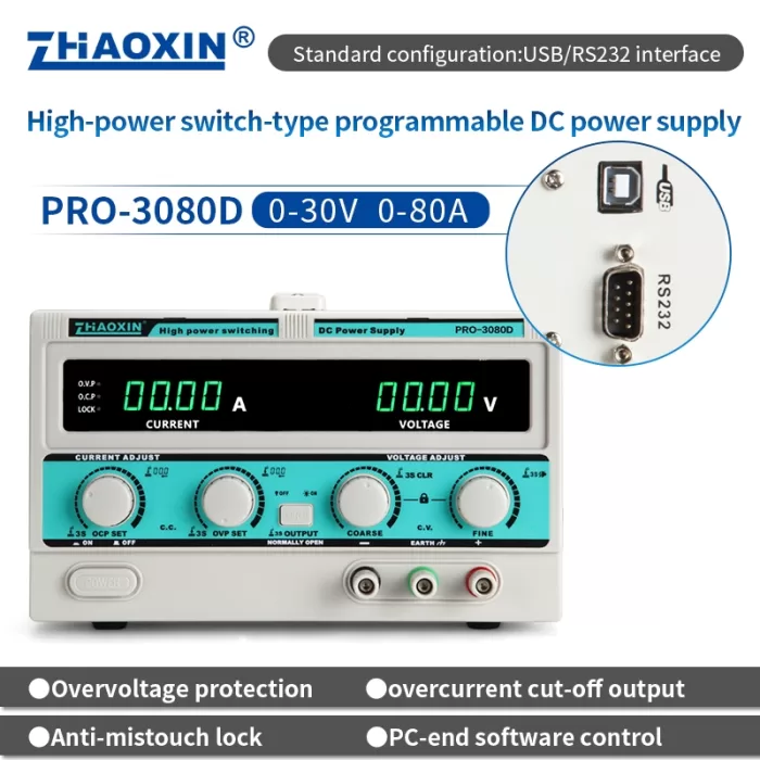 High-power switch-type programmable DC power supply Model:PRO-3080D