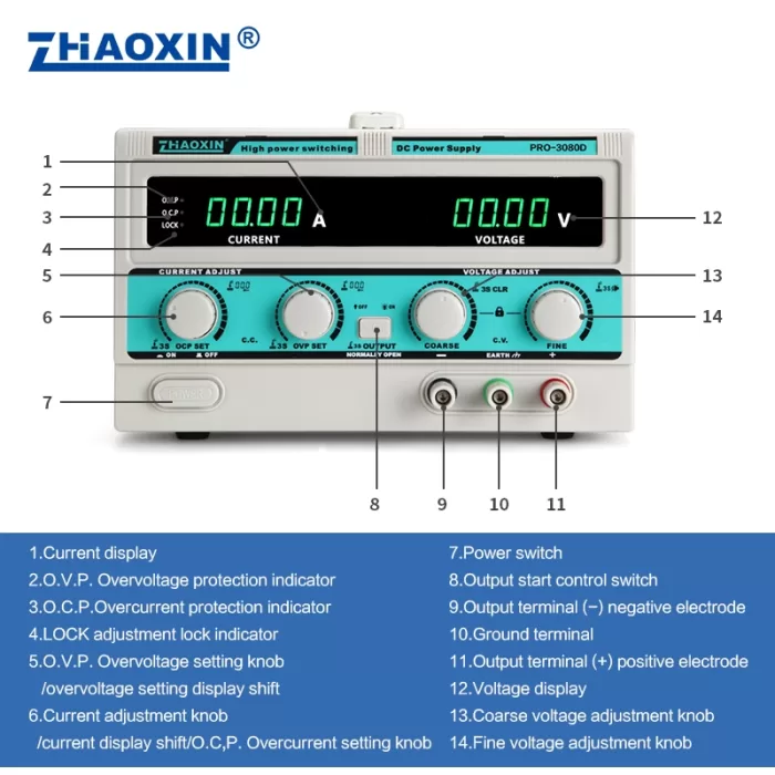 High-power switch-type programmable DC power supply Model:PRO-3080D
