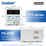 Linear DC adjustable power supply PS Series Mode: PS-202D