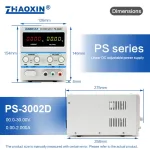 Linear DC adjustable power supply PS Series Mode: PS-3002D