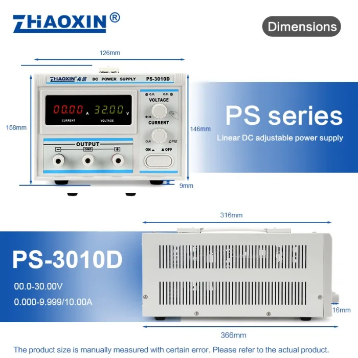 Linear DC adjustable power supply PS Series Mode: PS-3010D