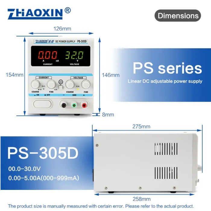 Linear DC adjustable power supply PS Series Mode: PS-305D