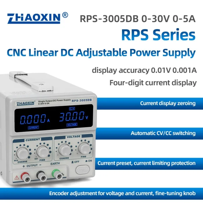 Linear DC adjustable power supply RPS Series Mode: RPS-3005DB