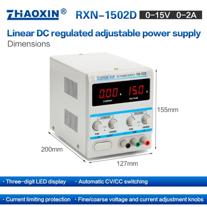 Linear DC adjustable power supply RXN Series Mode: RXN-1502D