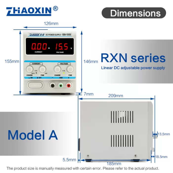 Linear DC adjustable power supply RXN Series Mode: RXN-1505D