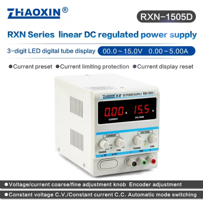 Linear DC adjustable power supply RXN Series Mode: RXN-1505D