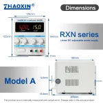 Linear DC adjustable power supply RXN Series Mode: RXN-1505DM