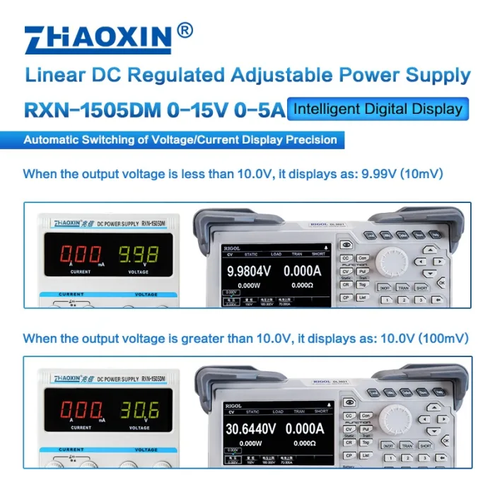 Linear DC adjustable power supply RXN Series Mode: RXN-1505DM
