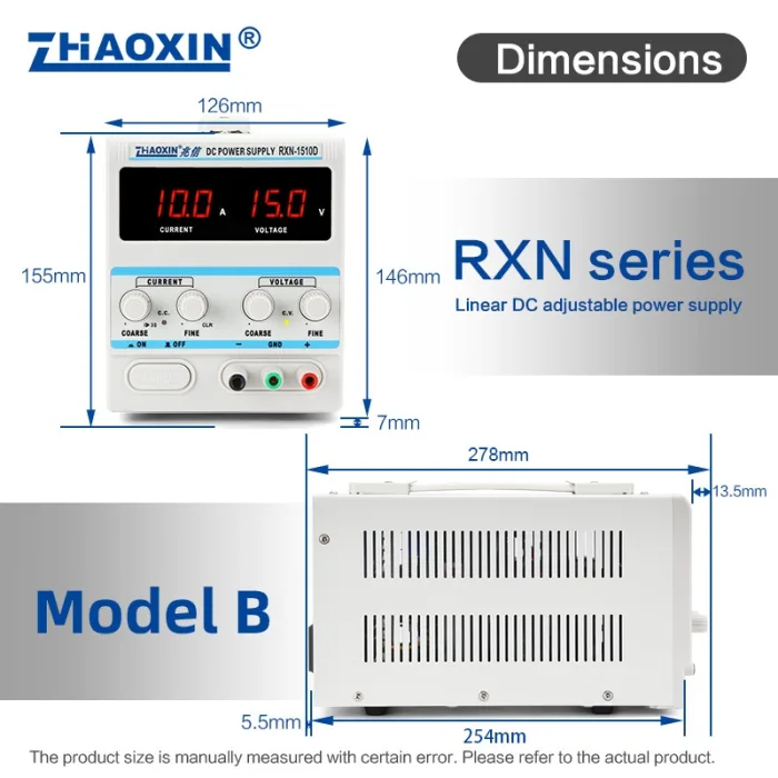 Linear DC adjustable power supply RXN Series Mode: RXN-1510D