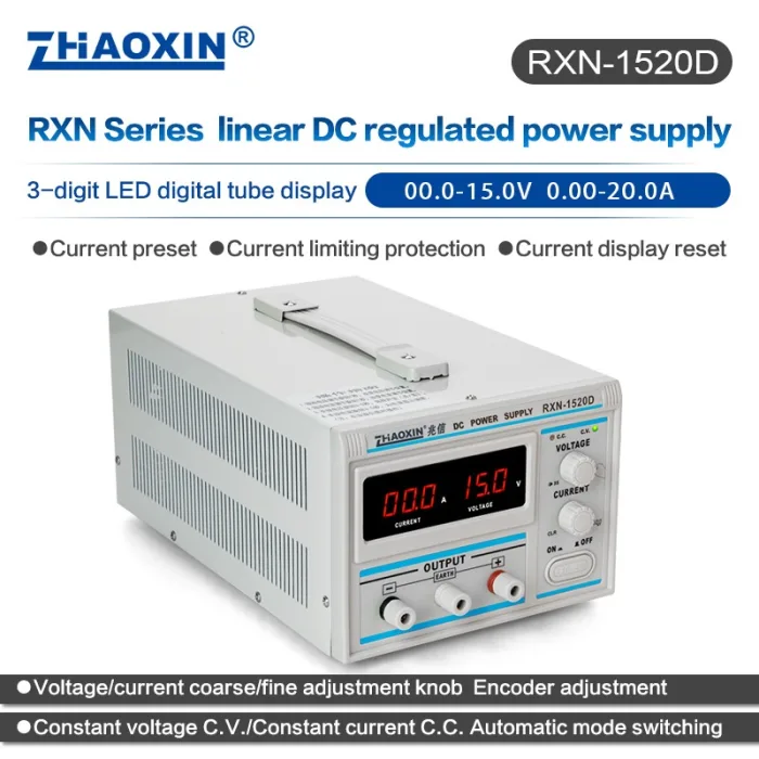 Linear DC adjustable power supply RXN Series Mode: RXN-1520D