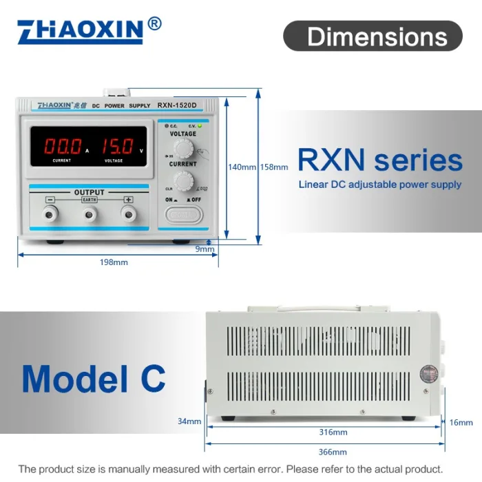 Linear DC adjustable power supply RXN Series Mode: RXN-1520D