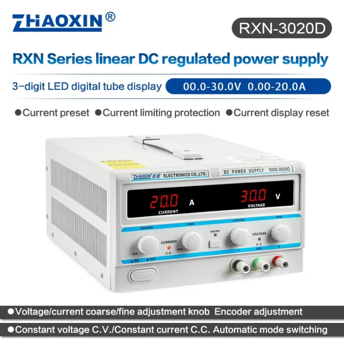 Linear DC adjustable power supply RXN Series Mode: RXN-3020D