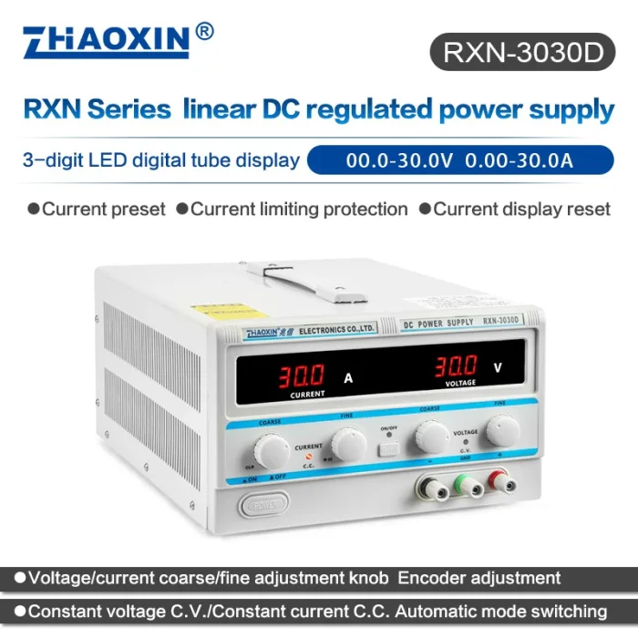 Linear DC adjustable power supply RXN Series Mode: RXN-3030D