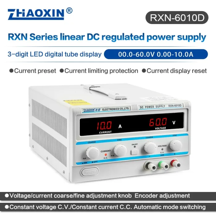 Linear DC adjustable power supply RXN Series Mode: RXN-6010D