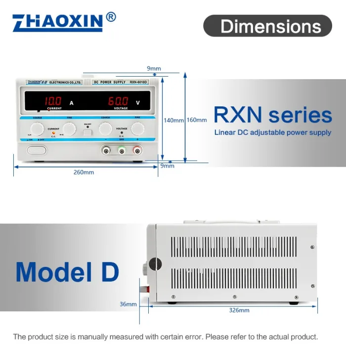 Linear DC adjustable power supply RXN Series Mode: RXN-6010D