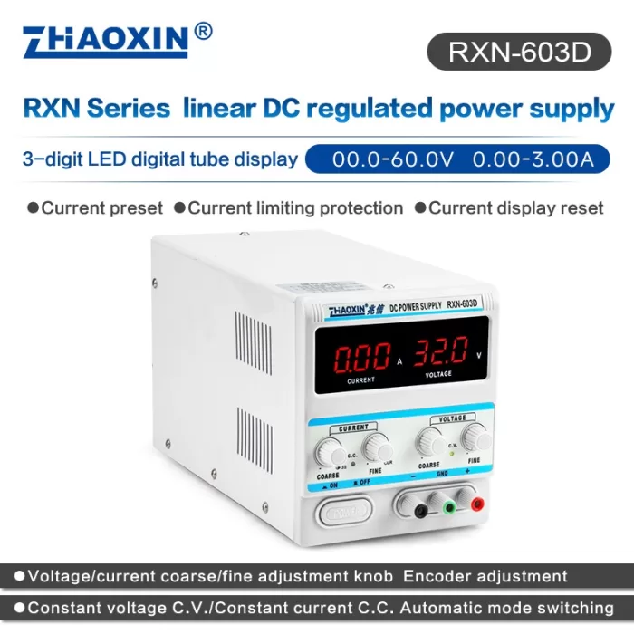 Linear DC adjustable power supply RXN Series Mode: RXN-603D