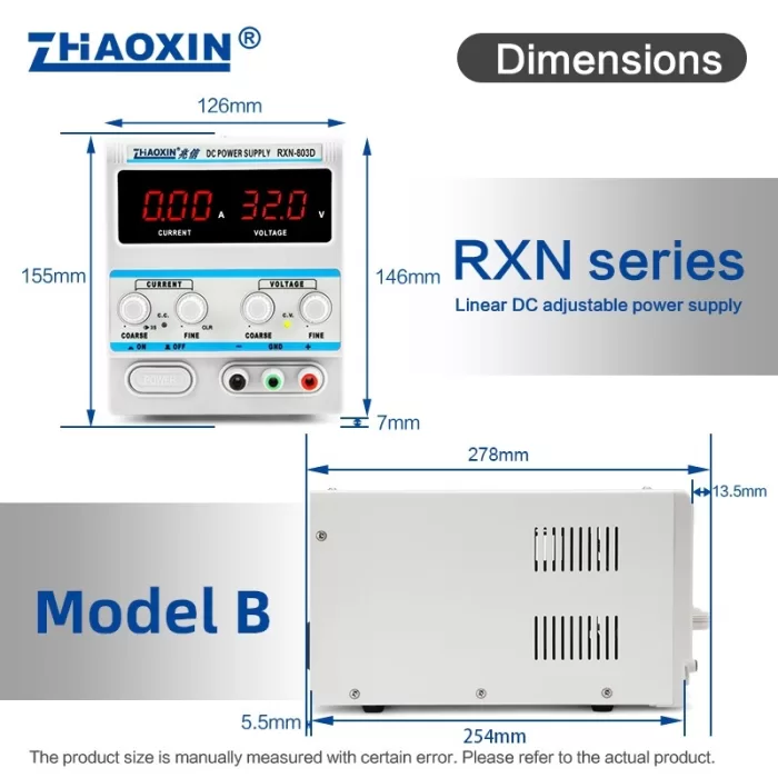 Linear DC adjustable power supply RXN Series Mode: RXN-603D