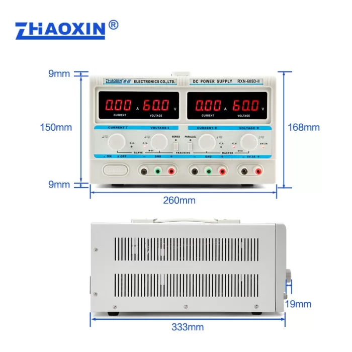 Multiple Output Linear DC adjustable power supply Model: RXN-605D-II