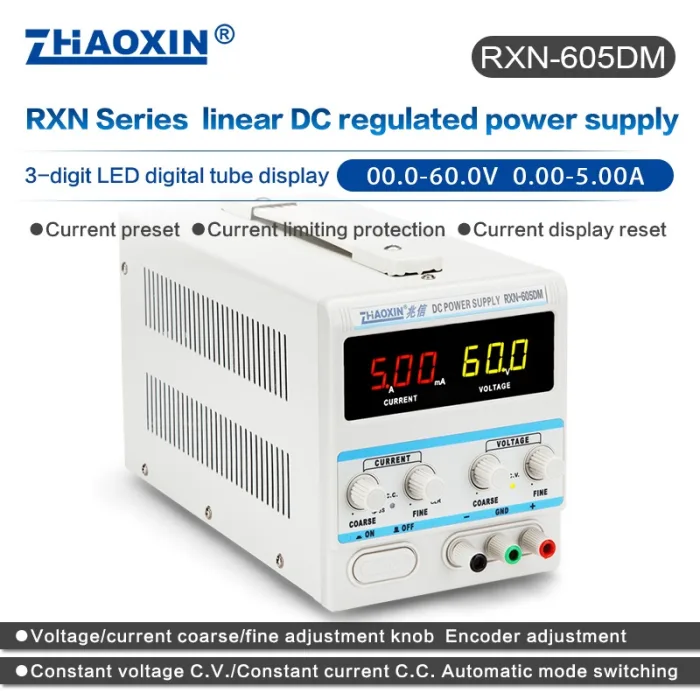 Linear DC adjustable power supply RXN Series Mode: RXN-605DM