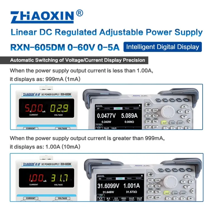 Linear DC adjustable power supply RXN Series Mode: RXN-605DM