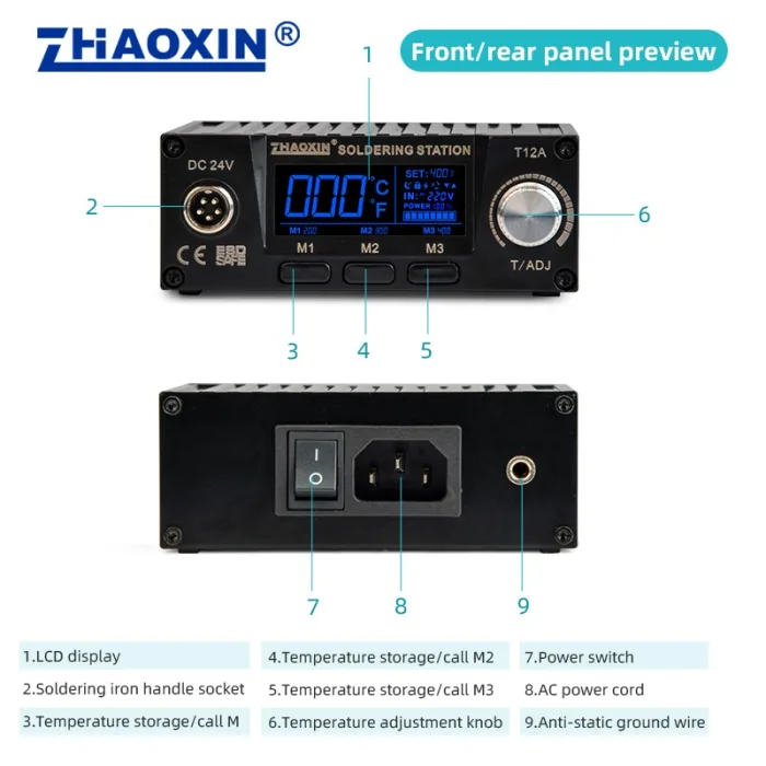Anti-static constant temperature soldering station T12A