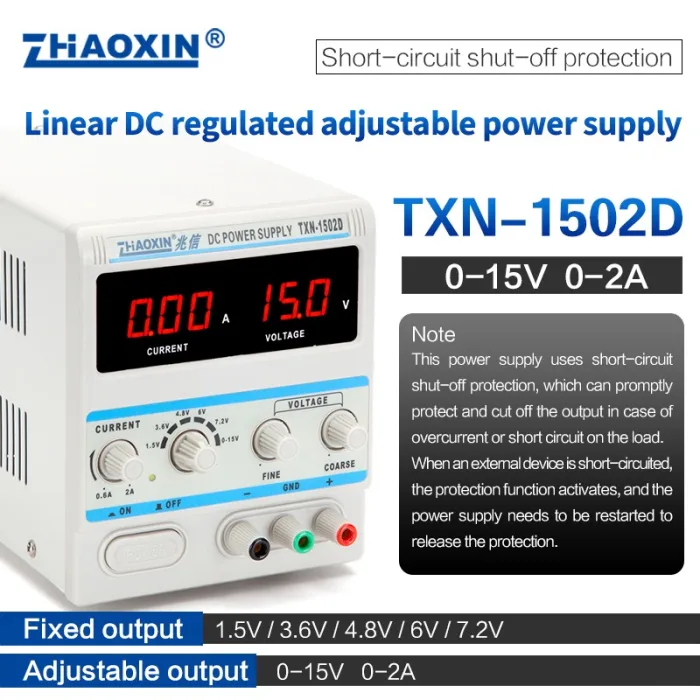 Linear DC adjustable power supply Mode: TXN-1502D