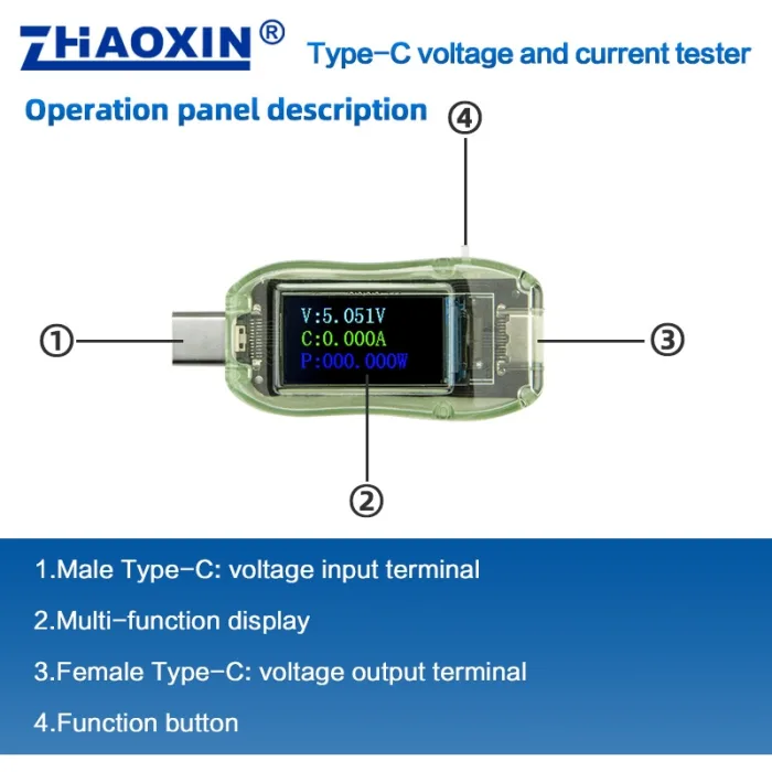 Type-C voltage and current tester TYC-69GN