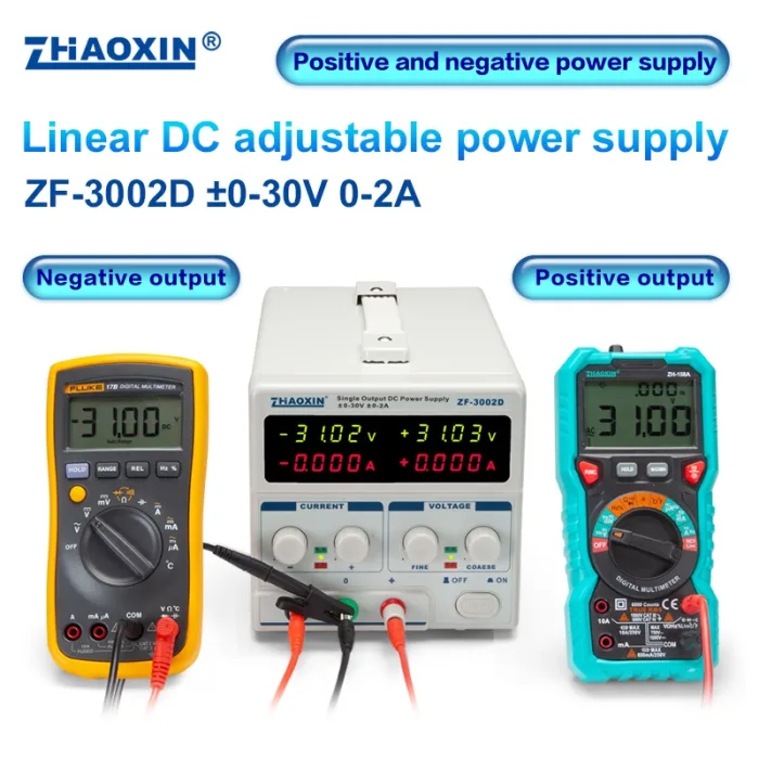 Linear DC adjustable power supply ZF Series Positive and negative power supply Mode: ZF-3002D